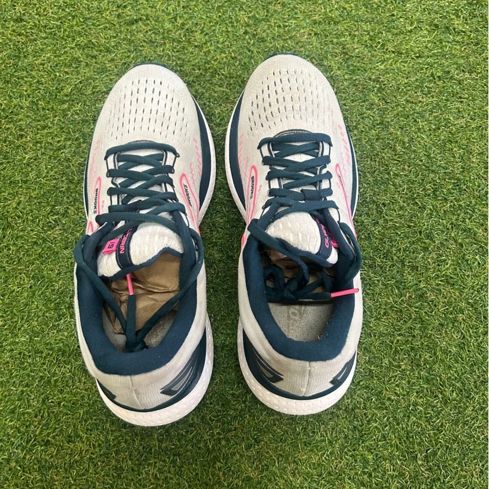 Brooks Glycerin 19 Womens Running Shoes Grey Navy Pink 1203431B110 Size 11